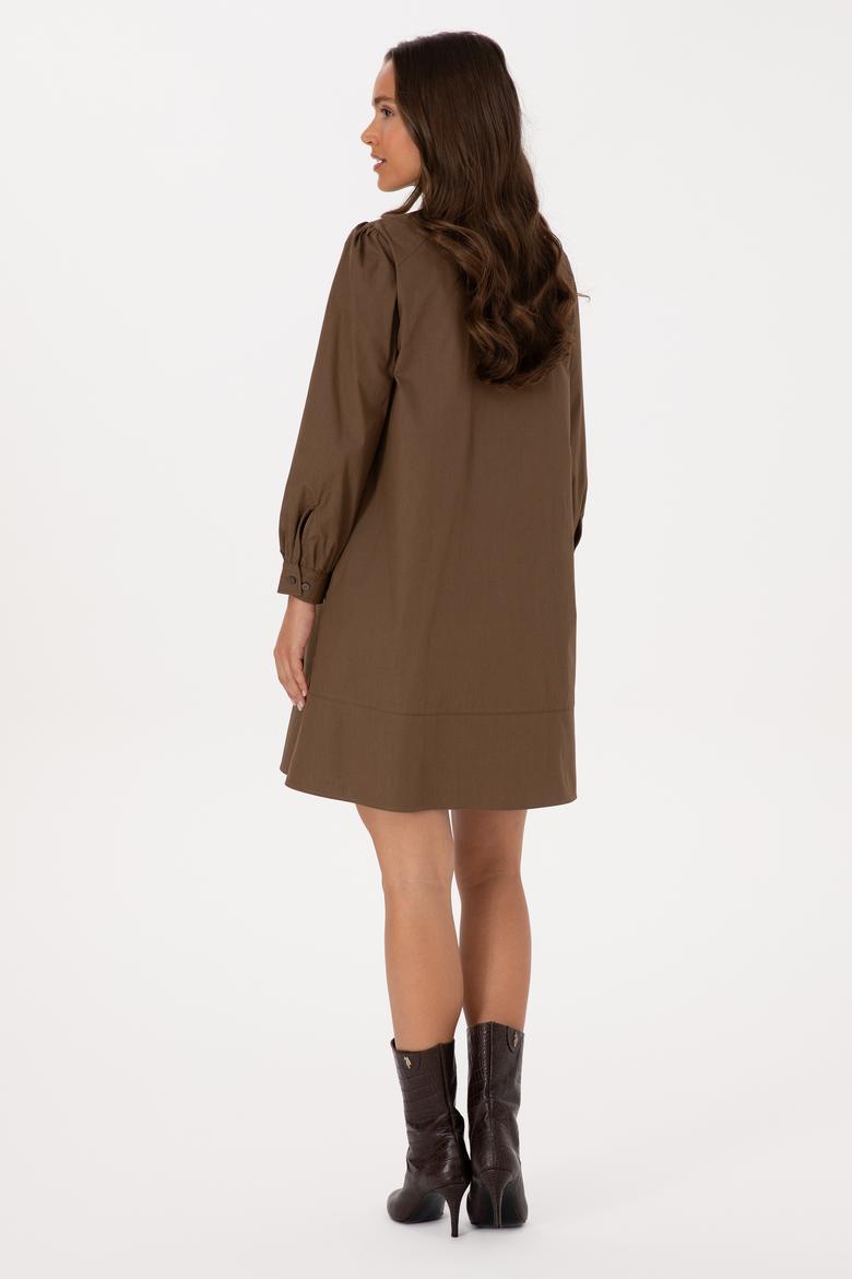 Kadın Haki Dokuma Elbise - 50316608003