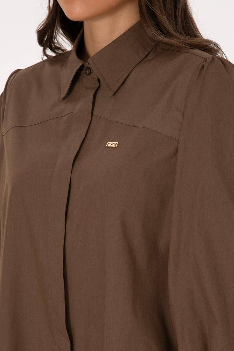 Kadın Haki Dokuma Elbise - 50316608003