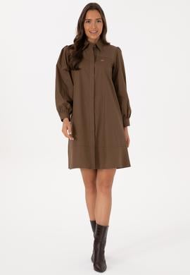 Kadın Haki Dokuma Elbise - 50316608003
