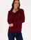 Kadın Bordo Basic Triko Hırka