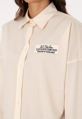 Kadın Krem Uzun Kollu Gömlek - 50308766003