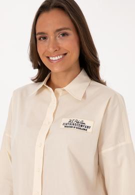 Kadın Krem Uzun Kollu Gömlek - 50308766003
