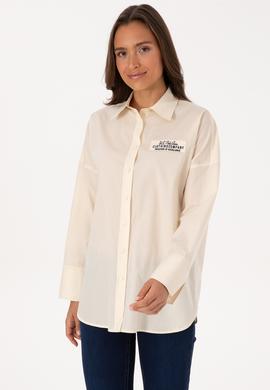 Kadın Krem Uzun Kollu Gömlek - 50308766003