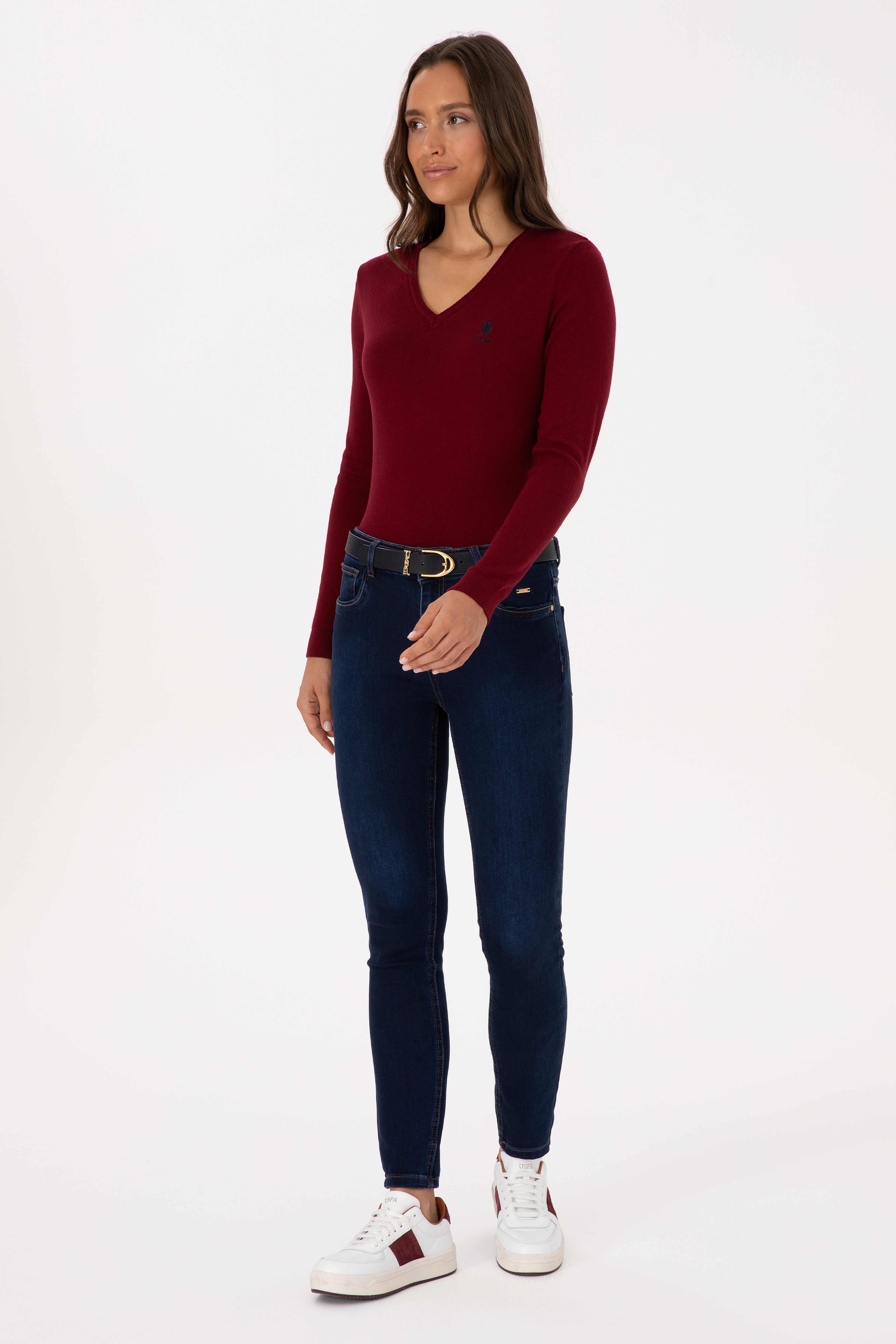 Kadın Koyu Mavi Skinny Jean Pantolon - Image 3