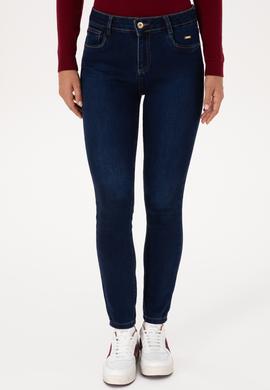 Kadın Koyu Mavi Skinny Jean Pantolon - 50317626002
