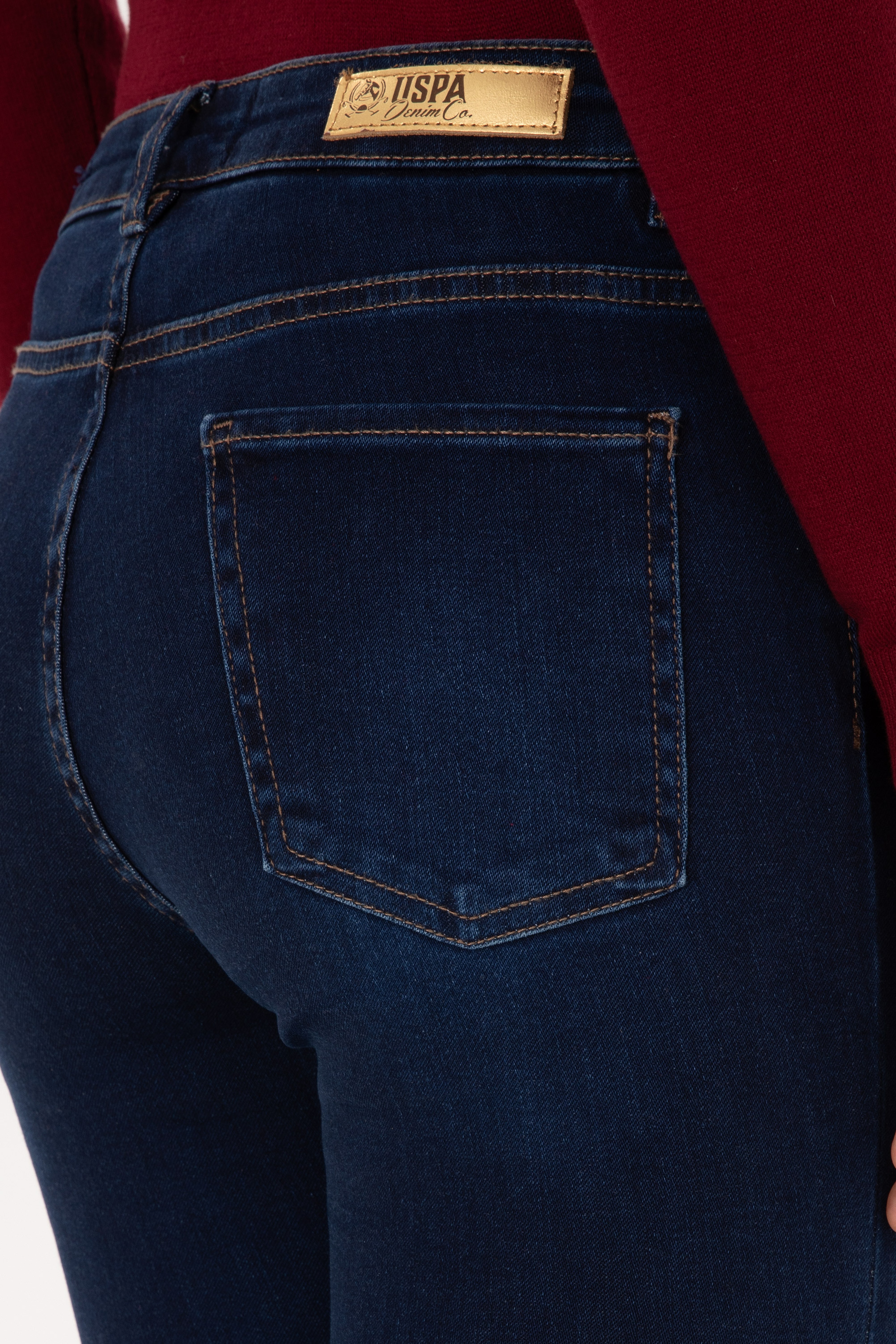 Kadın Koyu Mavi Skinny Jean Pantolon - Image 6
