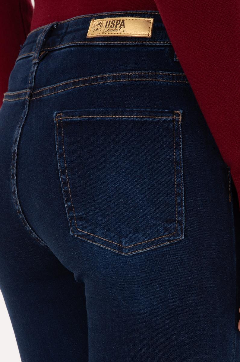 Kadın Koyu Mavi Skinny Jean Pantolon