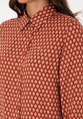 Kadın Somon Uzun Kollu Gömlek - 50317243011