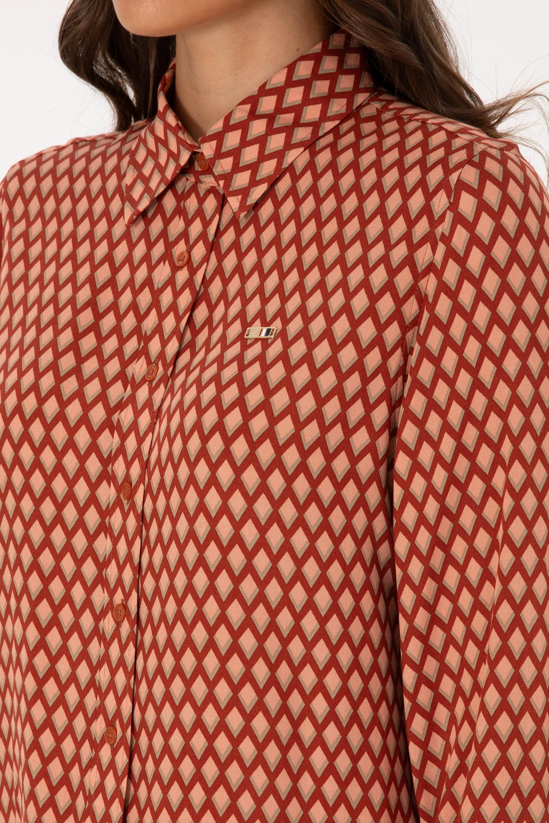 Kadın Somon Uzun Kollu Gömlek