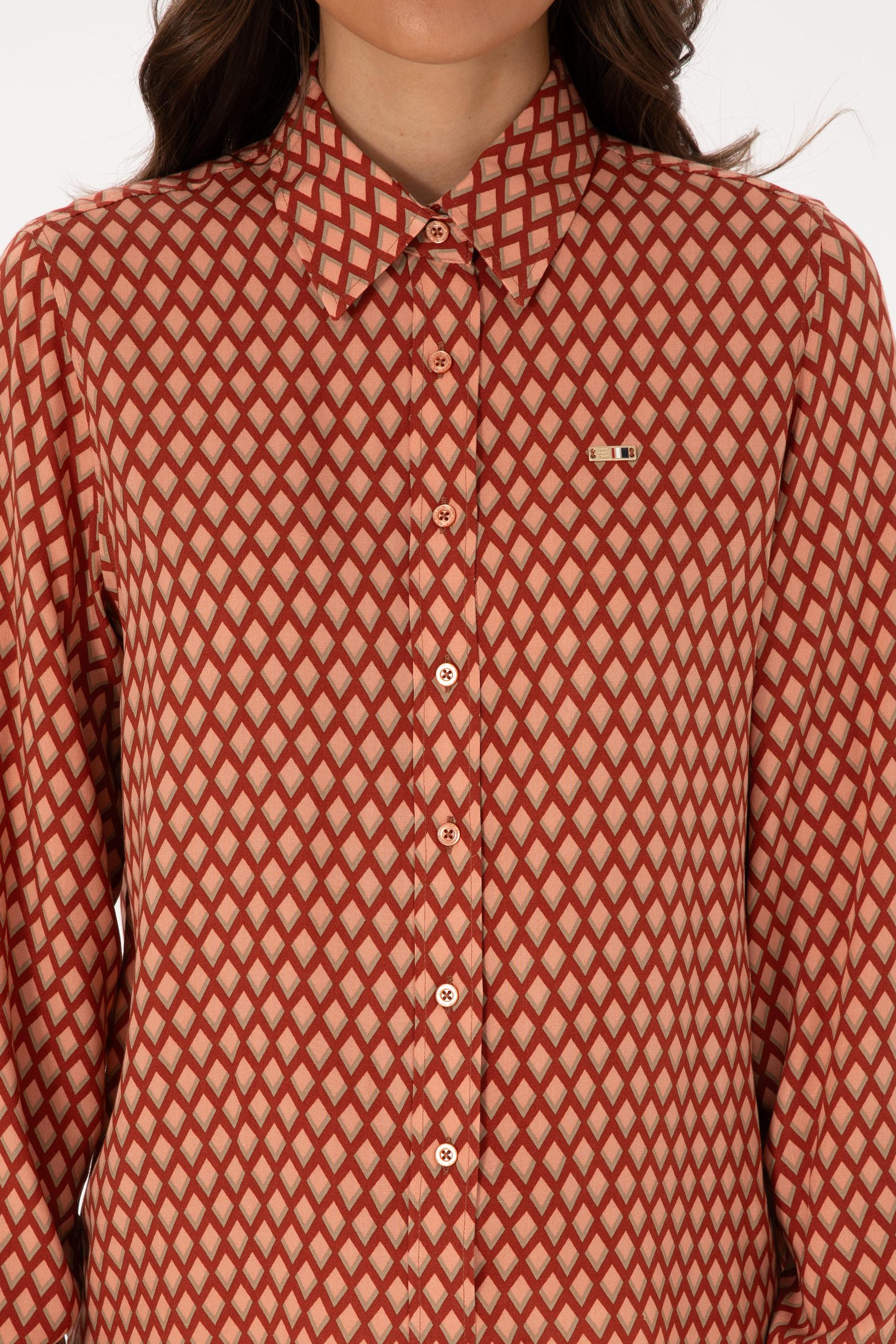 Kadın Somon Uzun Kollu Gömlek