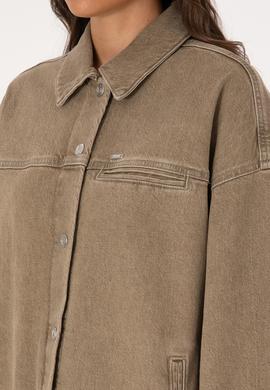 Kadın Yeşil Jean Gömlek - 50309864019