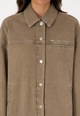 Kadın Yeşil Jean Gömlek - 50309864019