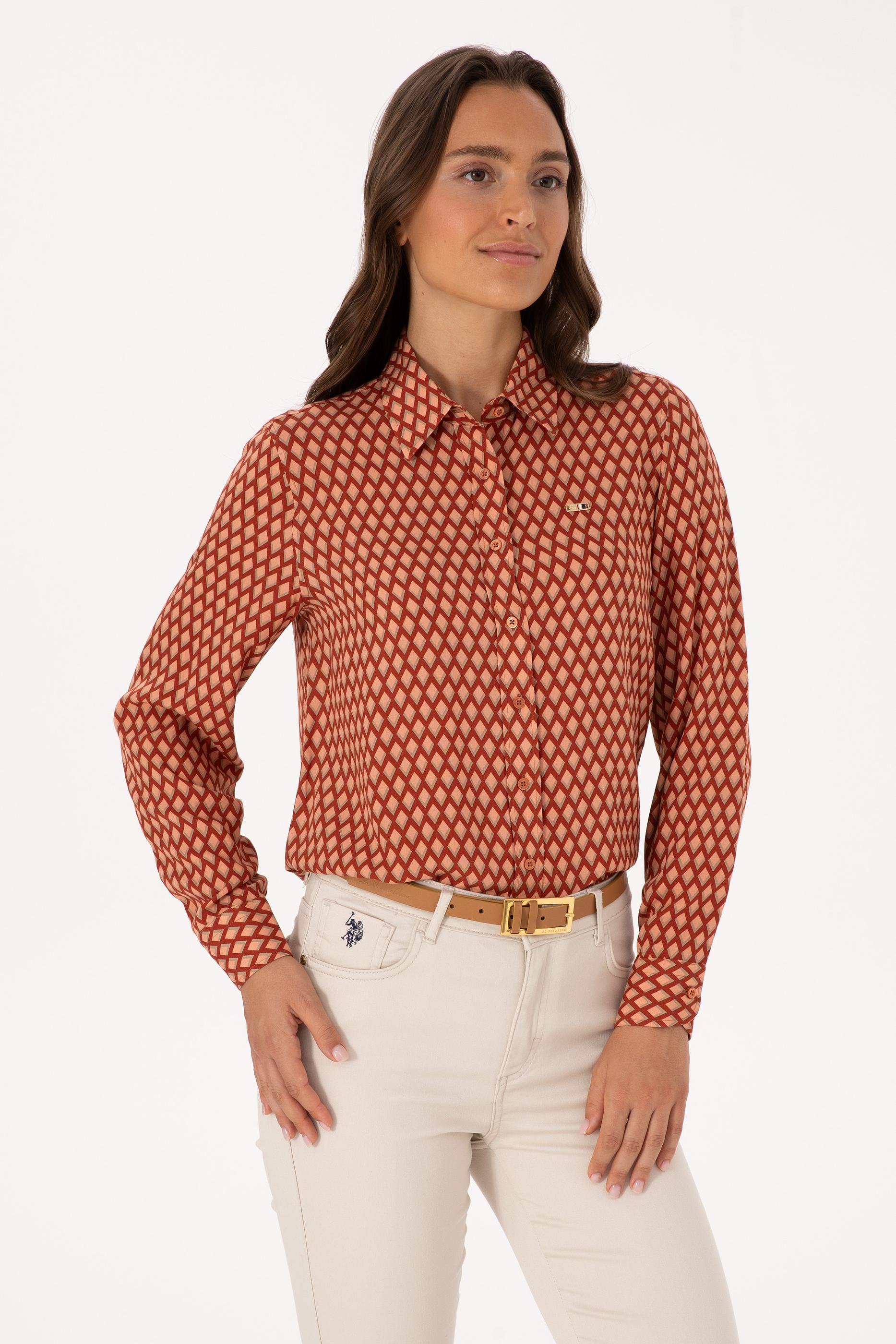 Kadın Somon Uzun Kollu Gömlek