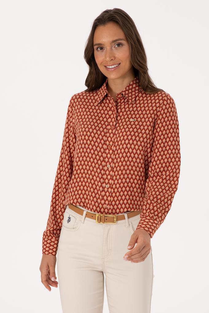 Kadın Somon Uzun Kollu Gömlek