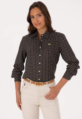 Kadın Siyah Uzun Kollu Gömlek - 50308651002