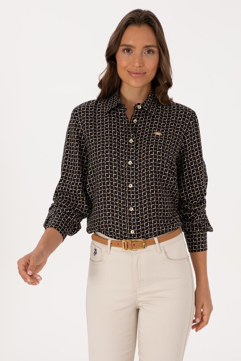 Kadın Siyah Uzun Kollu Gömlek