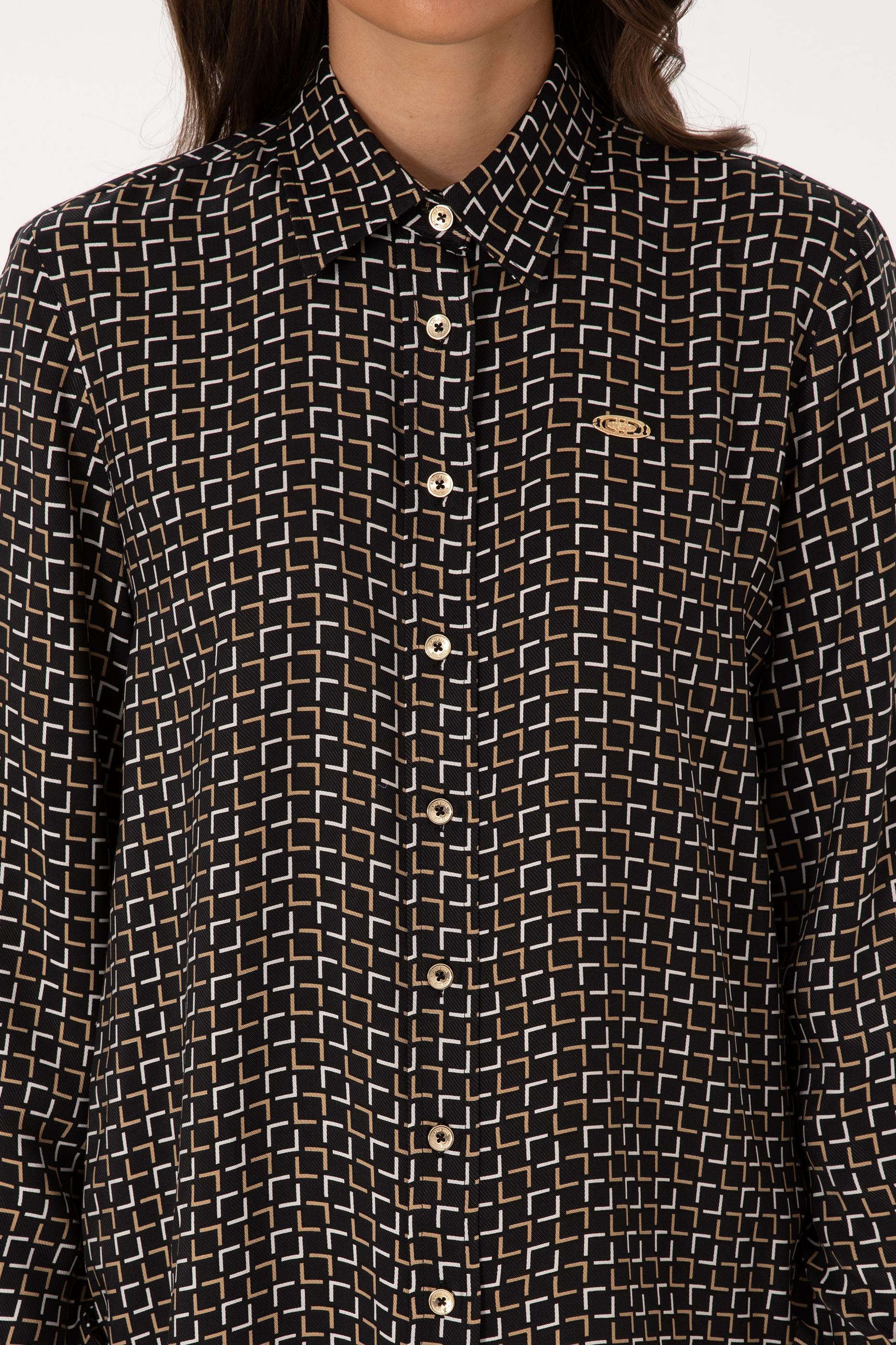 Kadın Siyah Uzun Kollu Gömlek