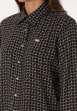 Kadın Siyah Uzun Kollu Gömlek - 50308651002