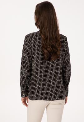 Kadın Siyah Uzun Kollu Gömlek - 50308651002