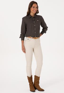 Kadın Siyah Uzun Kollu Gömlek - 50308651002