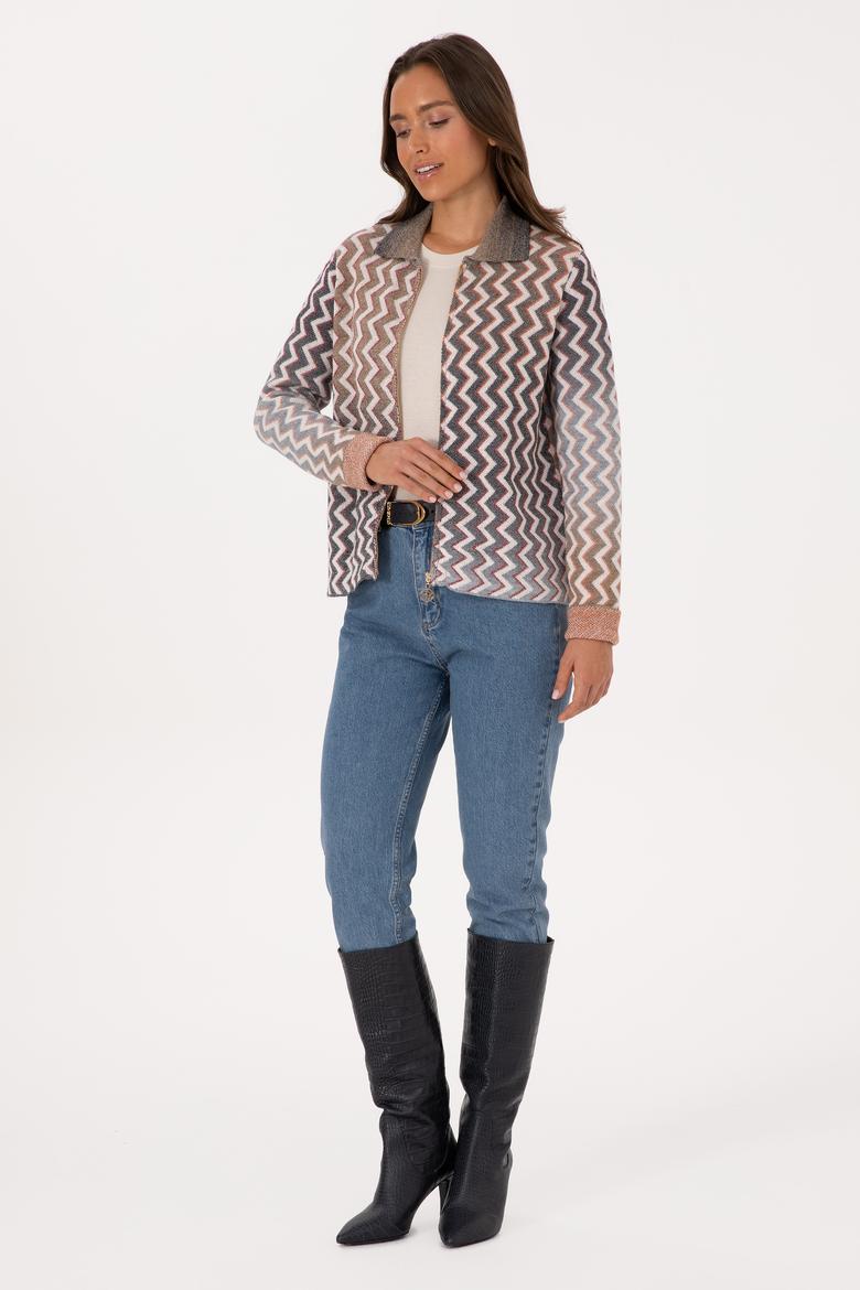 Kadın Taş Triko Hırka - 50309560007