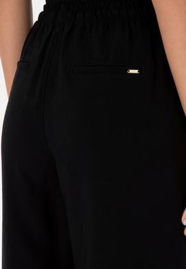 Kadın Siyah Kanvas Loose Fit Pantolon - 50309340010