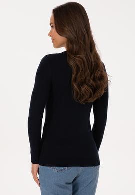 Kadın Lacivert V Yaka Basic Kazak - 50307712017