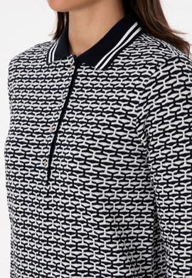 Kadın Lacivert Mini Boy Polo Yaka Örme Elbise - 50309094008