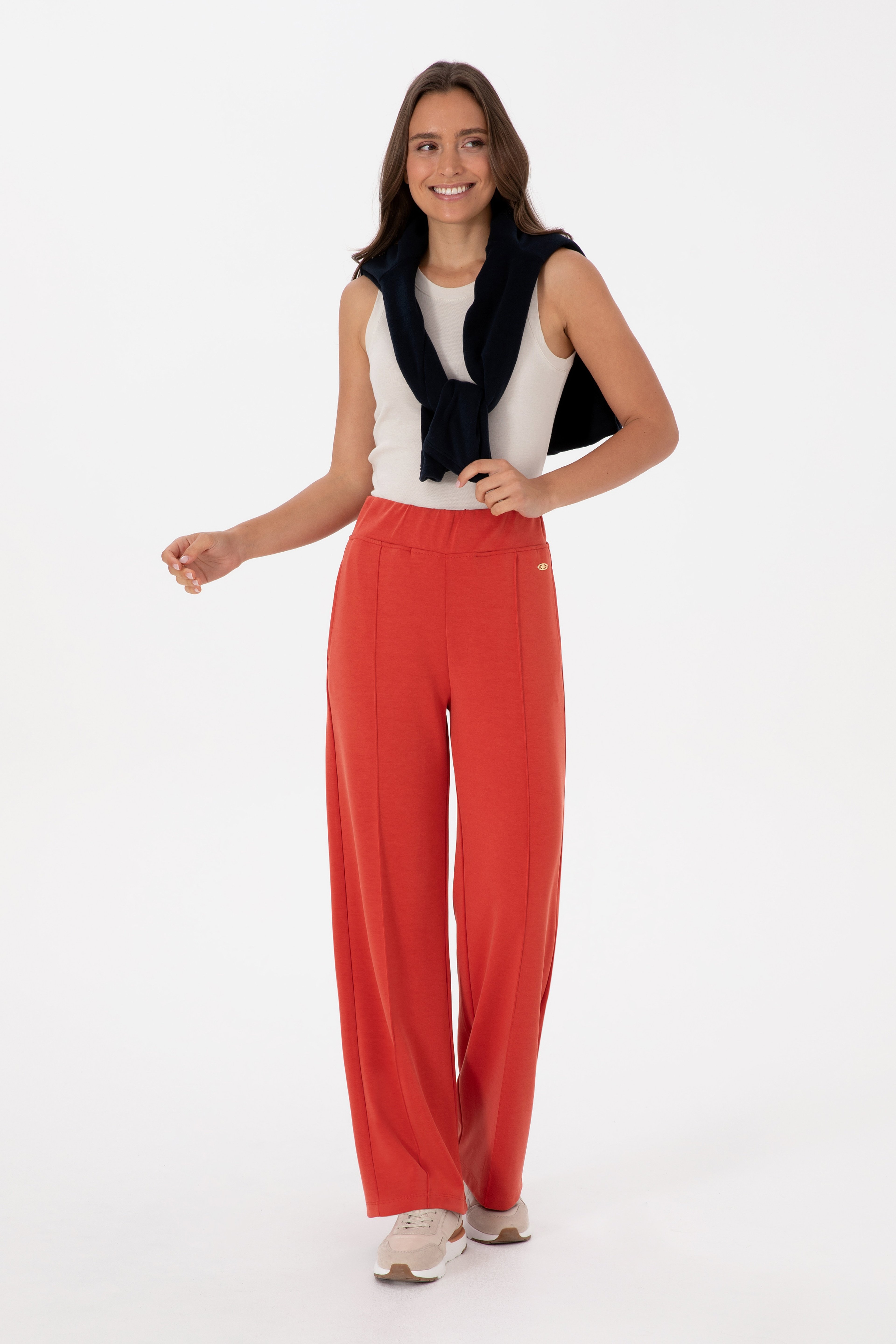 Kadın Kiremit Modal Karışımlı Loose Fit Eşofman Altı - Image 1