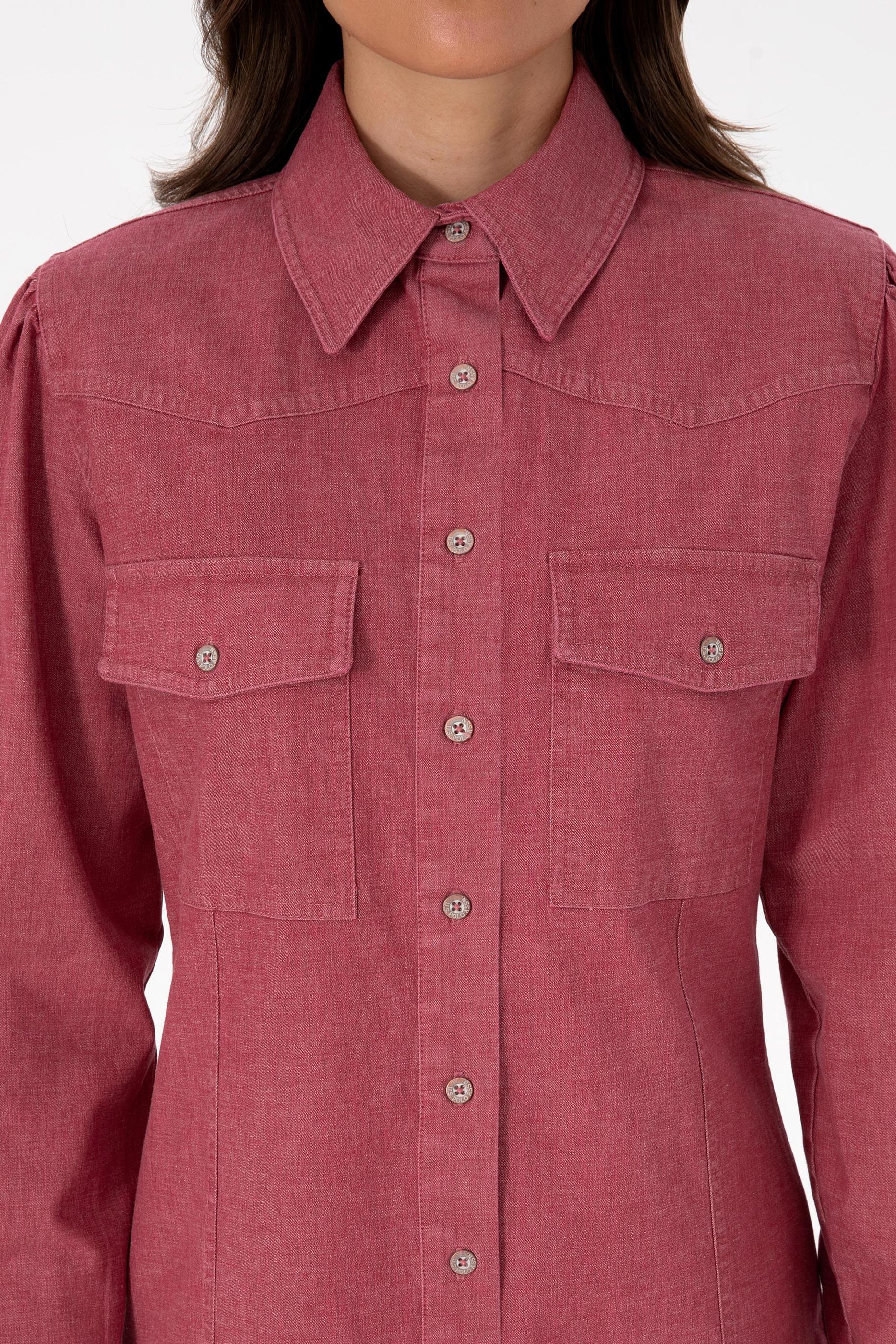 Kadın Koyu Frambuaz Dokuma Elbise