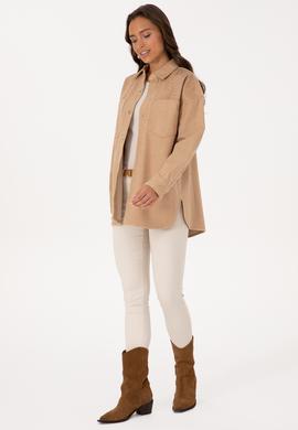 Kadın Camel Jean Gömlek - 50316827013