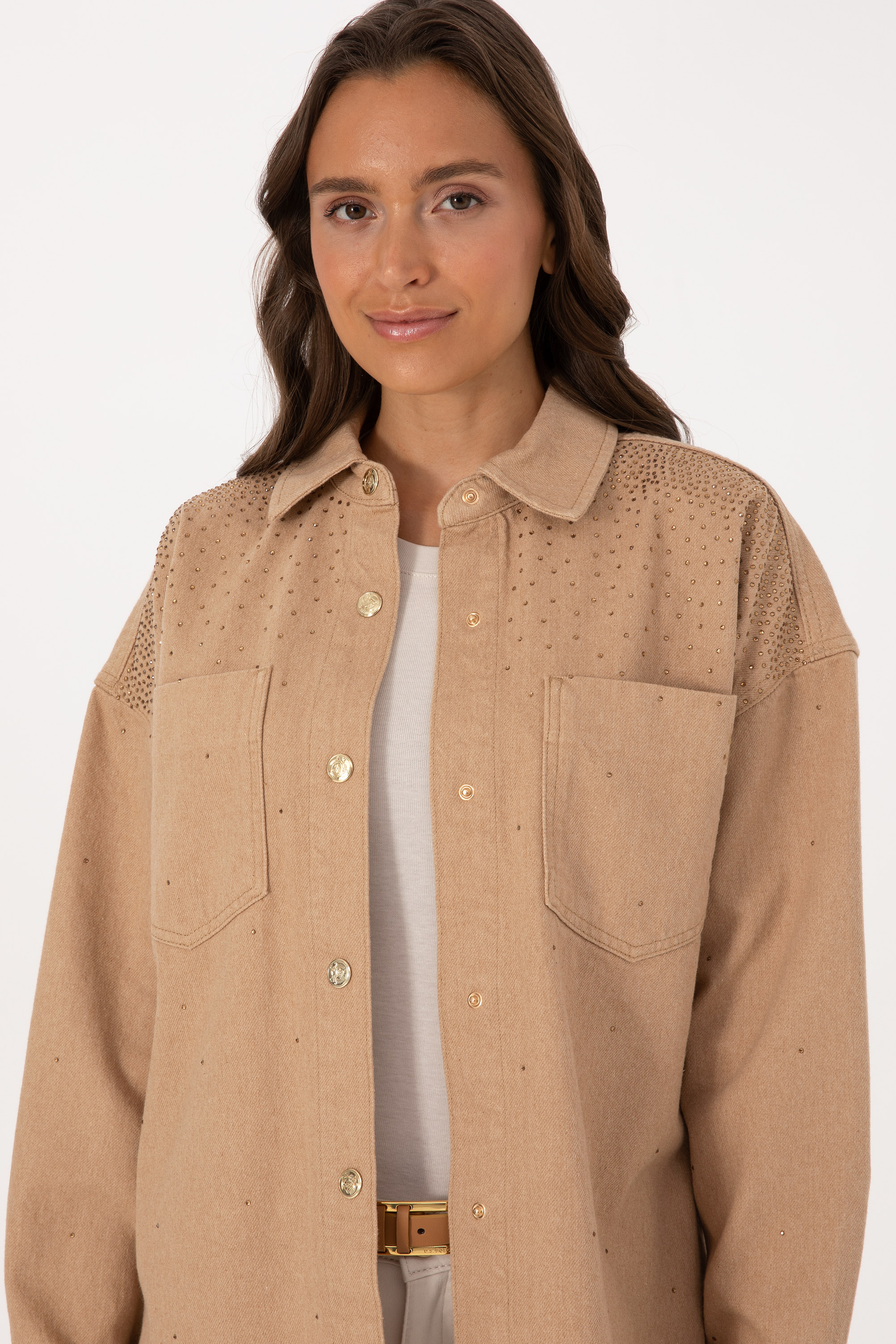 Kadın Camel Jean Gömlek - Image 2