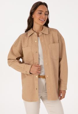 Kadın Camel Jean Gömlek - 50316827013