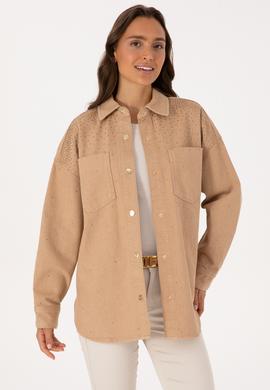 Kadın Camel Jean Gömlek - 50316827013