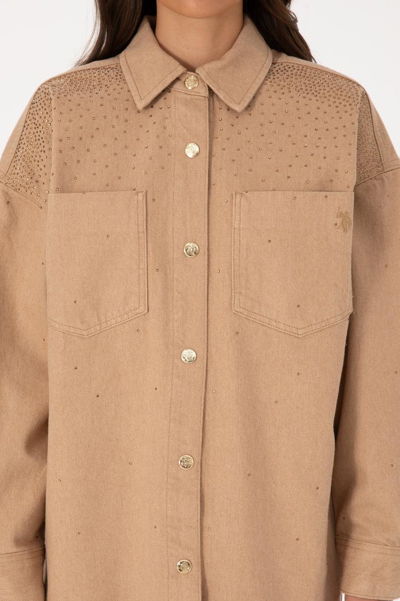 Kadın Camel Jean Gömlek - 50316827013