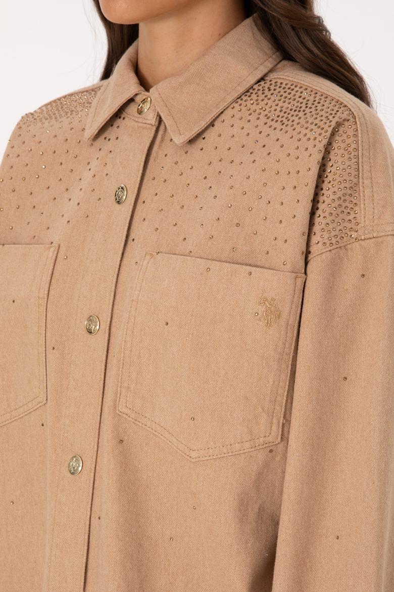 Kadın Camel Jean Gömlek - 50316827013