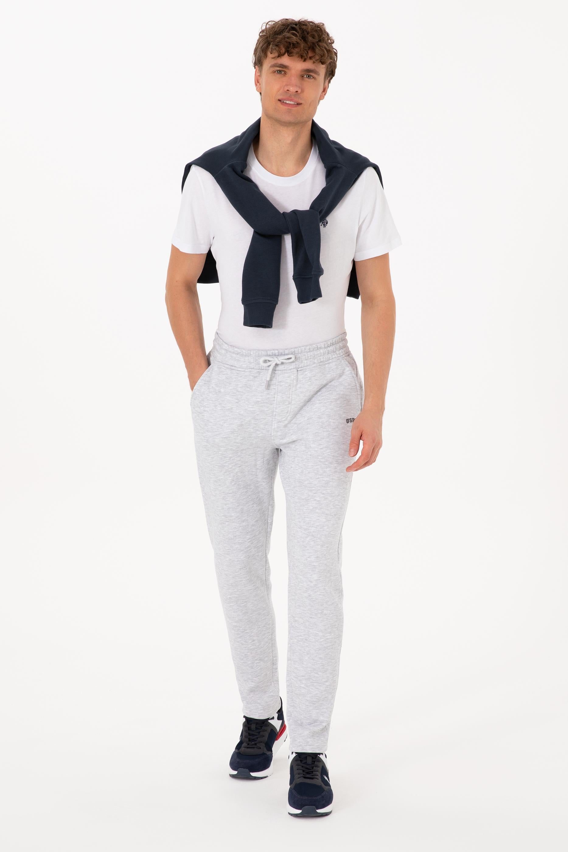 Erkek Açık Gri Şardonlu Eşofman Altı