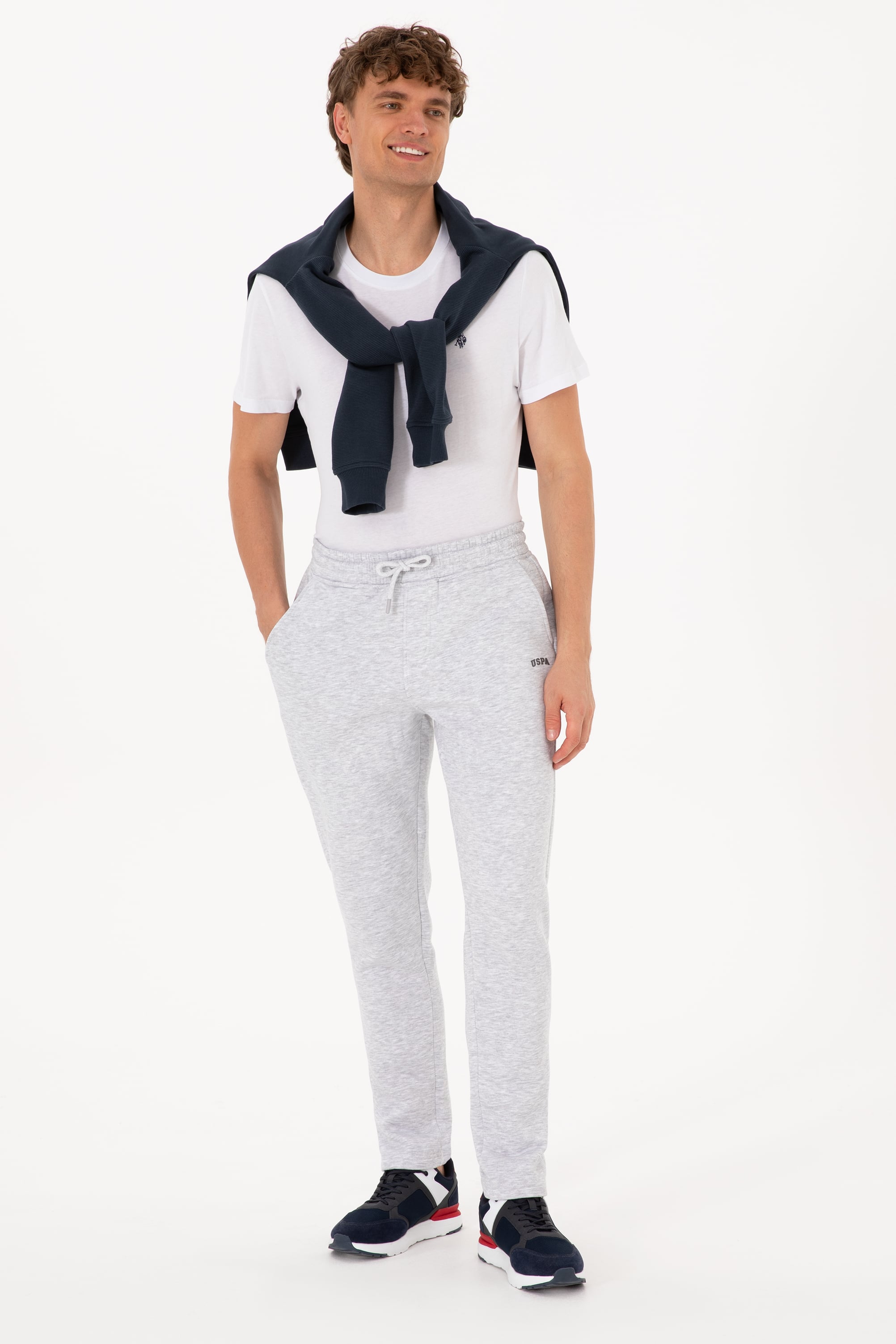 Erkek Açık Gri Şardonlu Eşofman Altı