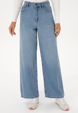Kadın Açık Mavi Loose Fit Jean Pantolon - 50316568007