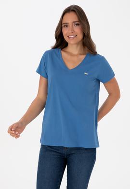 Kadın İndigo Tişört - 50320026020