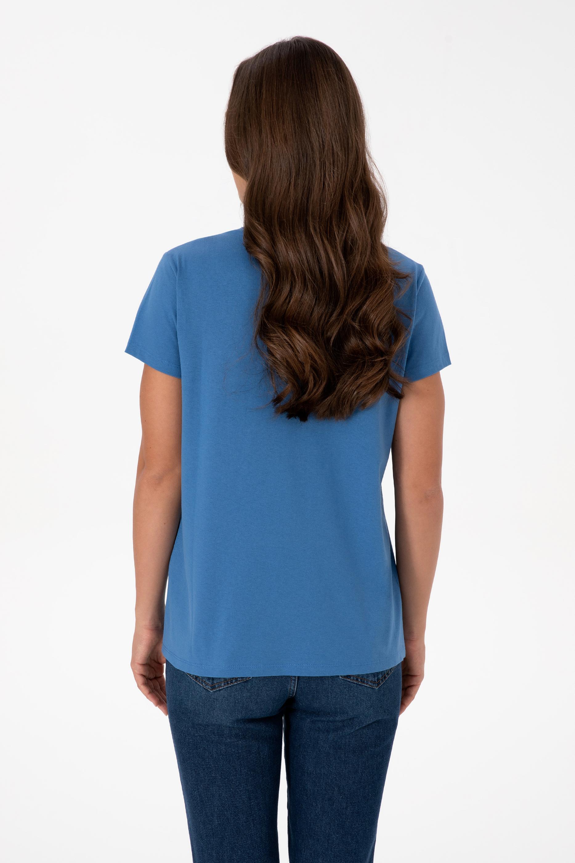 Kadın İndigo Tişört