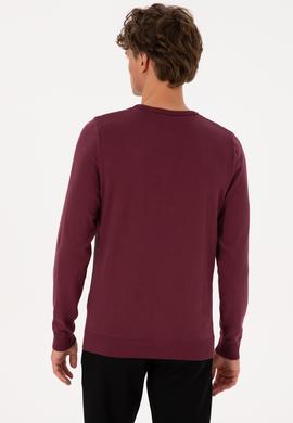 Erkek Bordo Basic Kazak - 50307779080