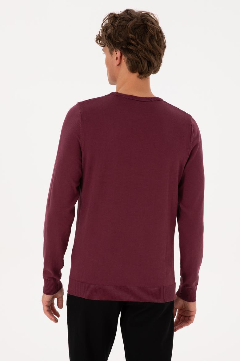 Erkek Bordo Basic Kazak - 50307779080