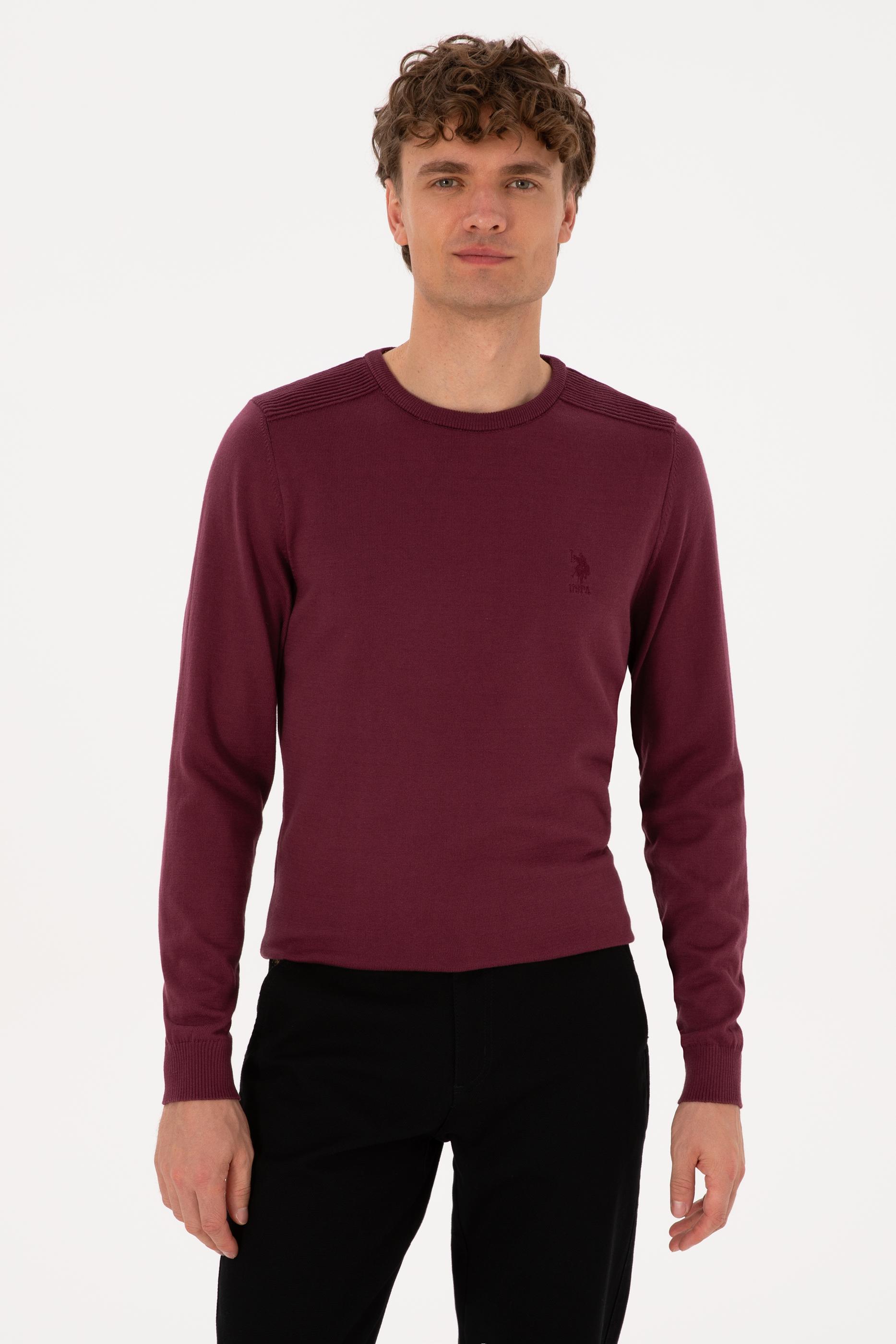 Erkek Bordo Basic Kazak