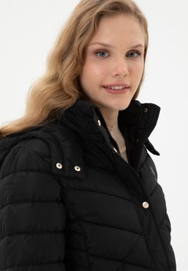 Kadın Siyah Kaban - 50312015014