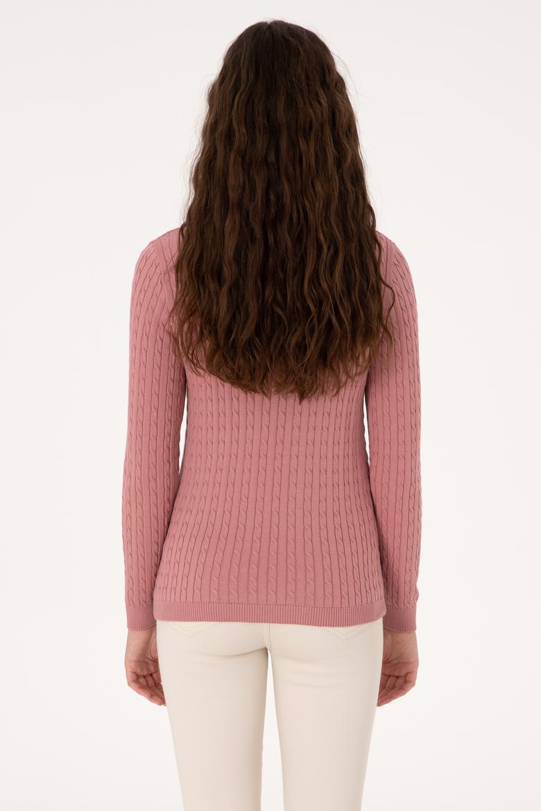 Kadın Orkide V Yaka Basic Kazak - 50313625087