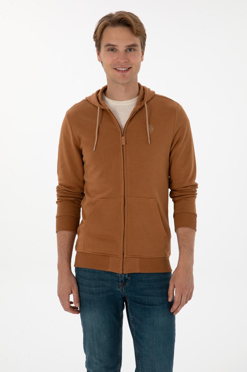 Erkek Camel Örme Hırka