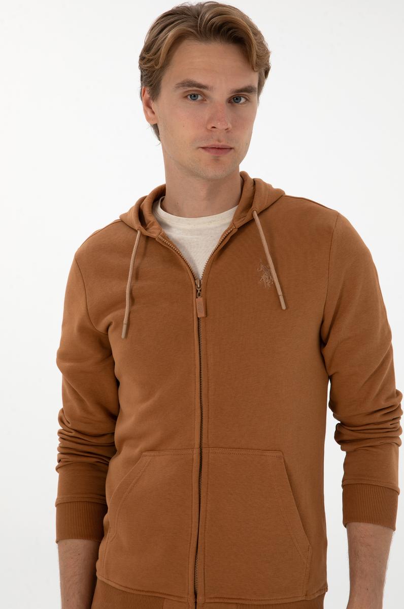 Erkek Camel Örme Hırka