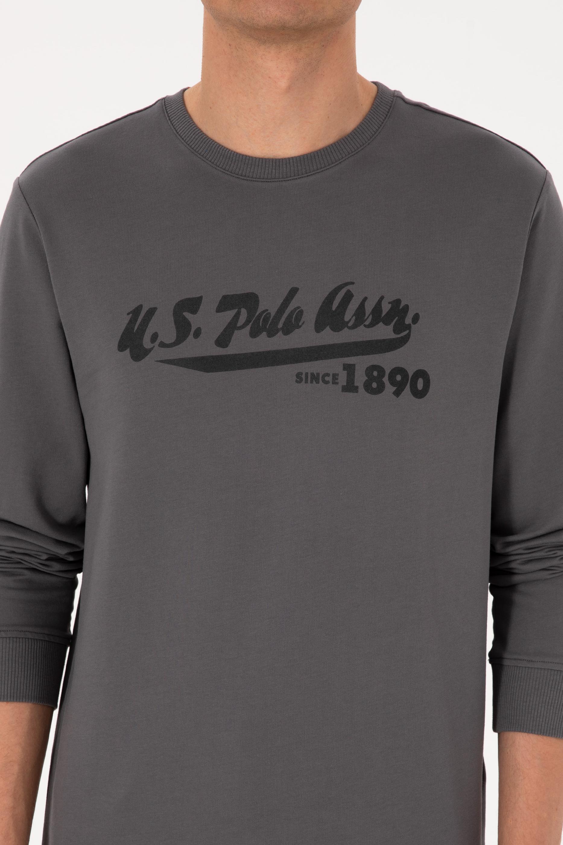 Erkek Bisiklet Yaka Regular Fit Gri İnce Sweatshirt