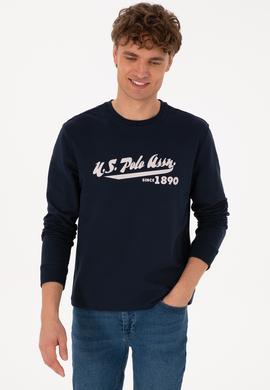 Erkek Bisiklet Yaka Regular Fit Lacivert İnce Sweatshirt - 50316315036